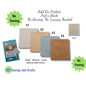 Peel and Stick Cotton Pocket: No-Sew DIY T-Shirt Kit
