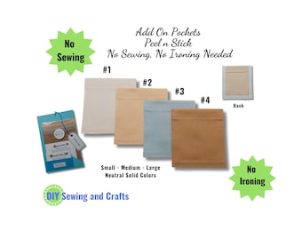 Peel and Stick Cotton Pocket: No-Sew DIY T-Shirt Kit