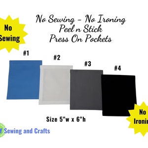 No Sew T-Shirt Pockets, Press On Peel N Stick, No Iron Needed, Permanent Add On Pockets, DIY Mens Pocket T-Shirts, Dress Shirts image 10