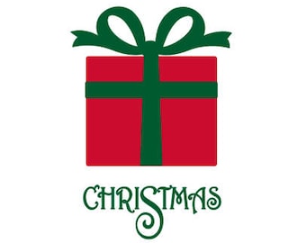 Iron On Christmas Present, Fabric Applique, Christmas Applique Design, DIY Iron On Christmas Kit for T Shirts, Bags, Pillows & More
