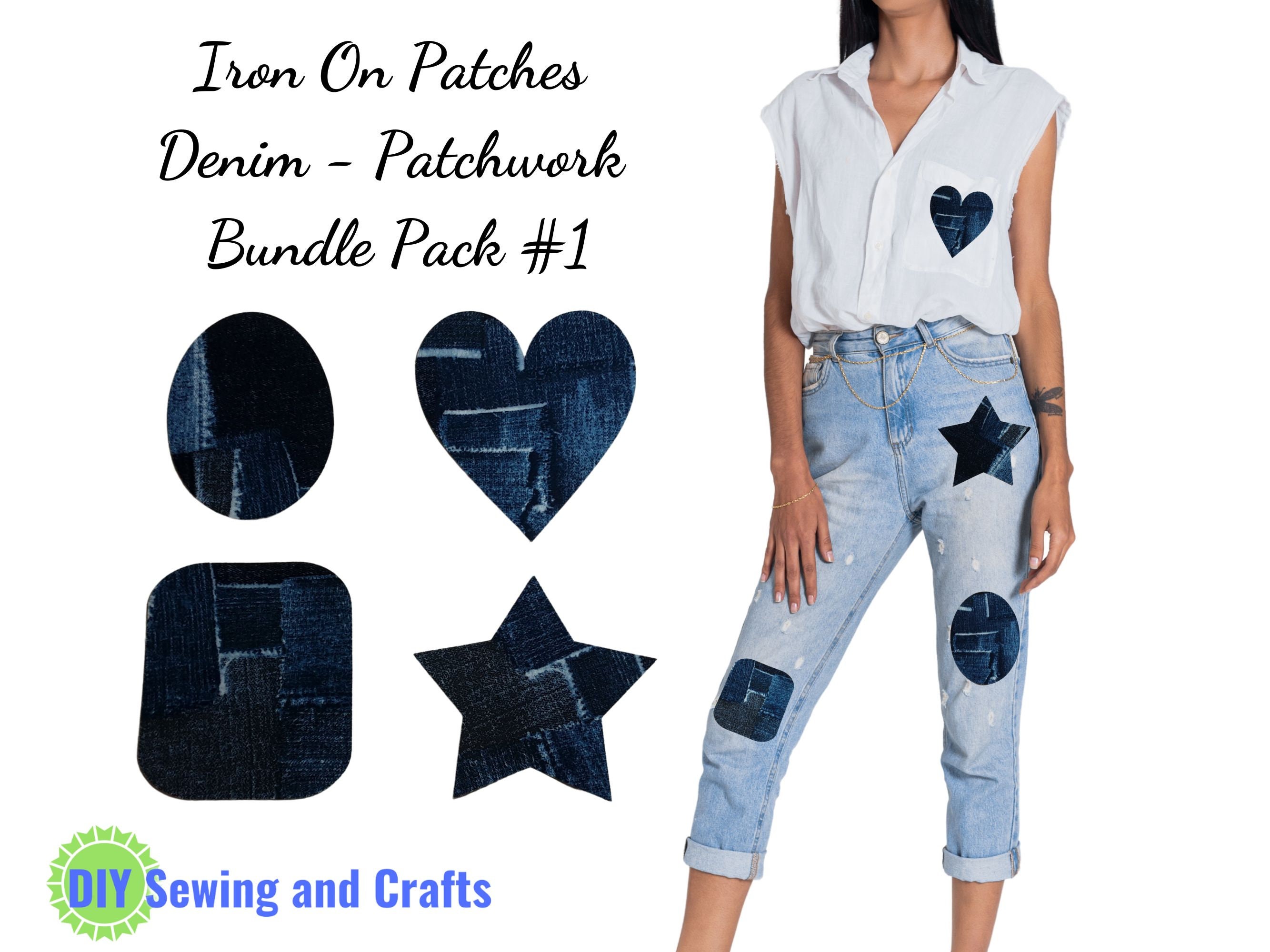 Diy Iron Patches Elbow, Denim Patches Jackets