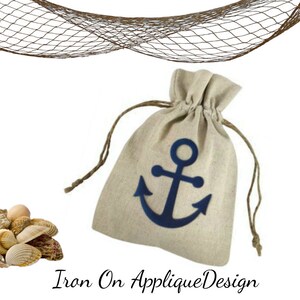 DIY Craft Kit, Iron On Nautical Anchor, Applique Design for Wedding Decor and Party Favors image 7