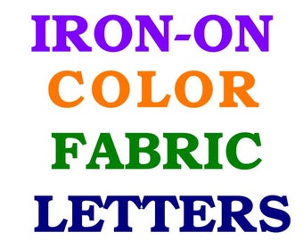 Single Iron On Color Fabric Letters, Custom Monogram Personalized Letter Patches for Bags, Blankets, Stocking Names and Pillow Talk