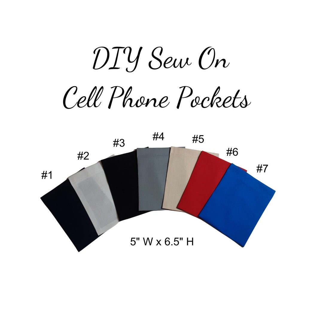 Sew on Pocket, Adult Shirt Pockets, Galaxy Cell Phone Pockets for T Shirts, Dress Shirts or