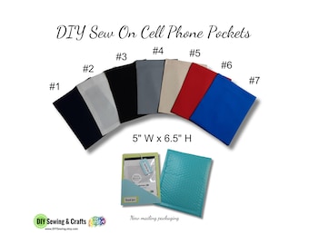 Handmade Sew On Pocket: Cotton Cell Phone DIY Kit (5x6.5")