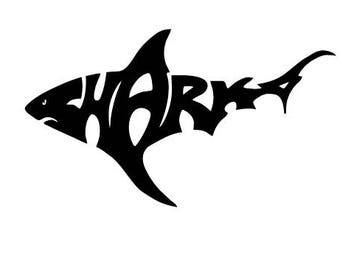 Shark Week, Iron On Fabric Applique Design, Shark Birthday, Shark Gifts For Kids And Adults, DIY TShirts, Tote Bags or Home Decor Projects