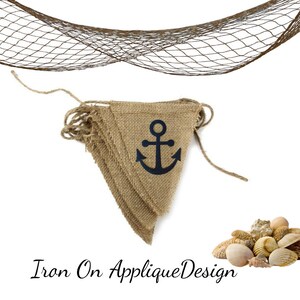 DIY Craft Kit, Iron On Nautical Anchor, Applique Design for Wedding Decor and Party Favors image 9