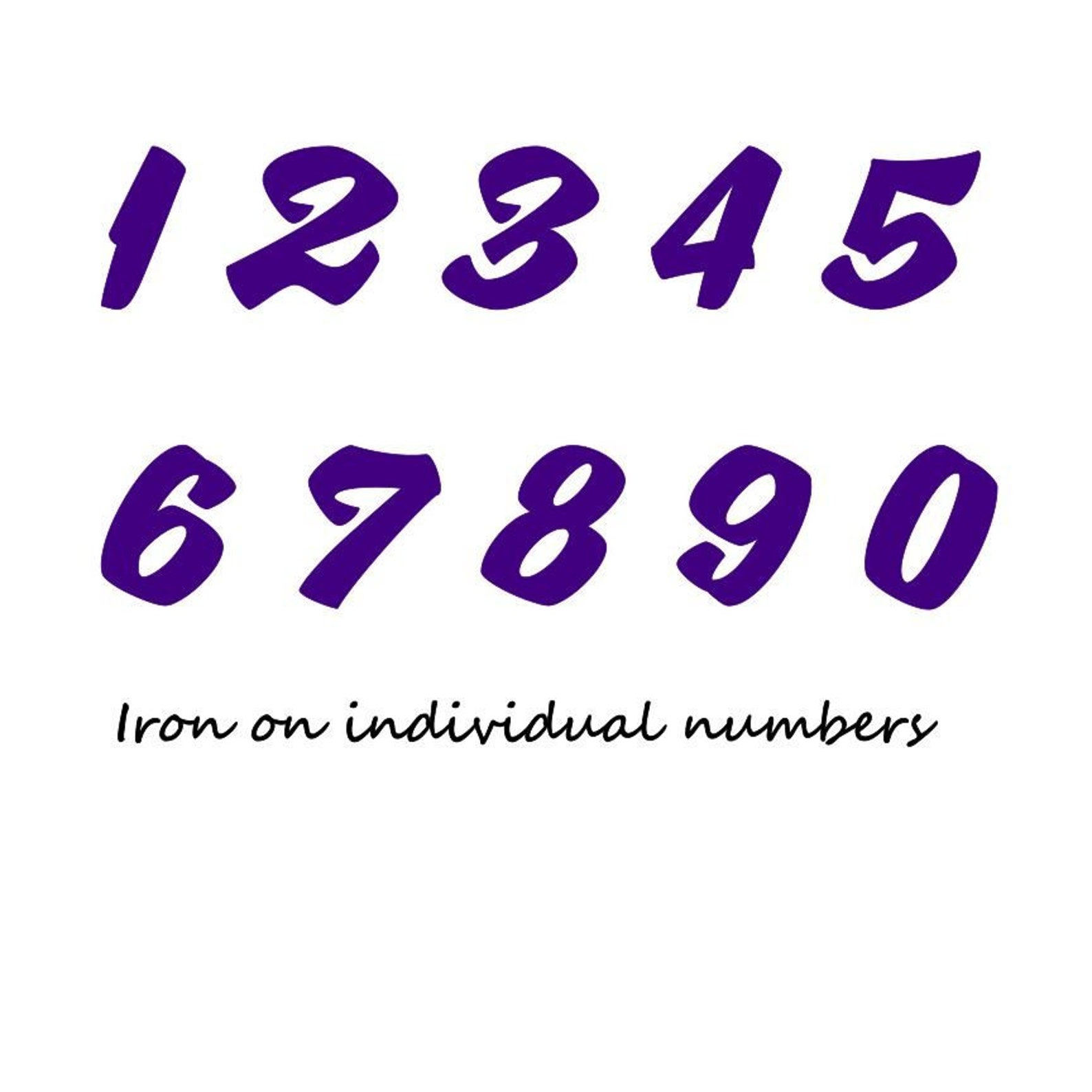 DIY Gift Iron on Fabric Applique Numbers Applique Designs by Etsy