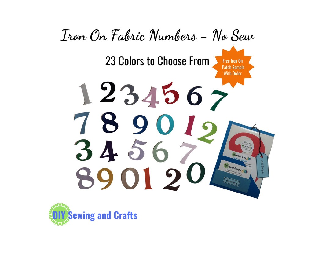 Iron on Applique Numbers: DIY Fabric Craft Kit - Etsy