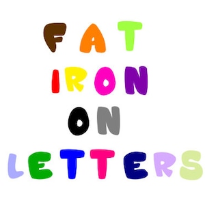 Iron On Individual Single Letters, Alphabet Applique, Fat Fabric Letters, Education Applique Craft Fonts and Scrapbooking Supplies, DIY Gift