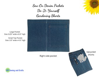 Sew On Denim Gardening Pockets: DIY Upcycled Shorts Organizer