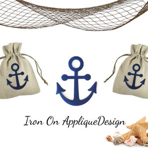 DIY Craft Kit, Iron On Nautical Anchor, Applique Design for Wedding Decor and Party Favors image 1