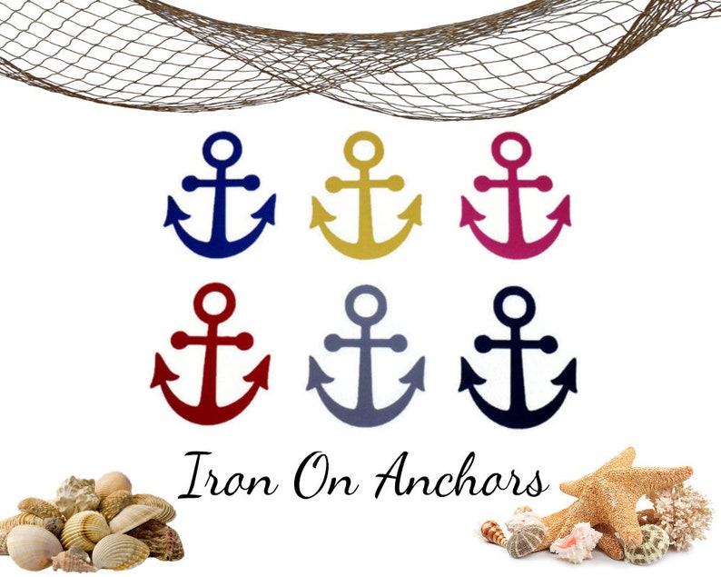 DIY Craft Kit, Iron On Nautical Anchor, Applique Design for Wedding Decor and Party Favors image 8