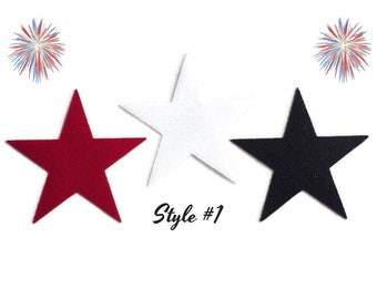 Iron on Red White and Blue Stars, 4th of July Applique Design For T-Shirts and Home Decor, DIY Craft Kit