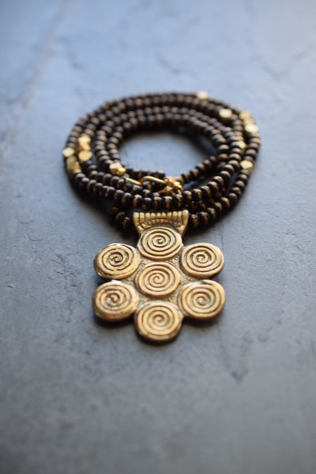 Gold tribal necklace Clearance