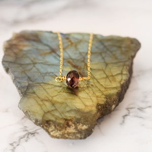 amethyst necklace February birthstone necklace gold amethyst necklace amethyst crystal necklace dainty gold necklace simple crystal necklace image 3