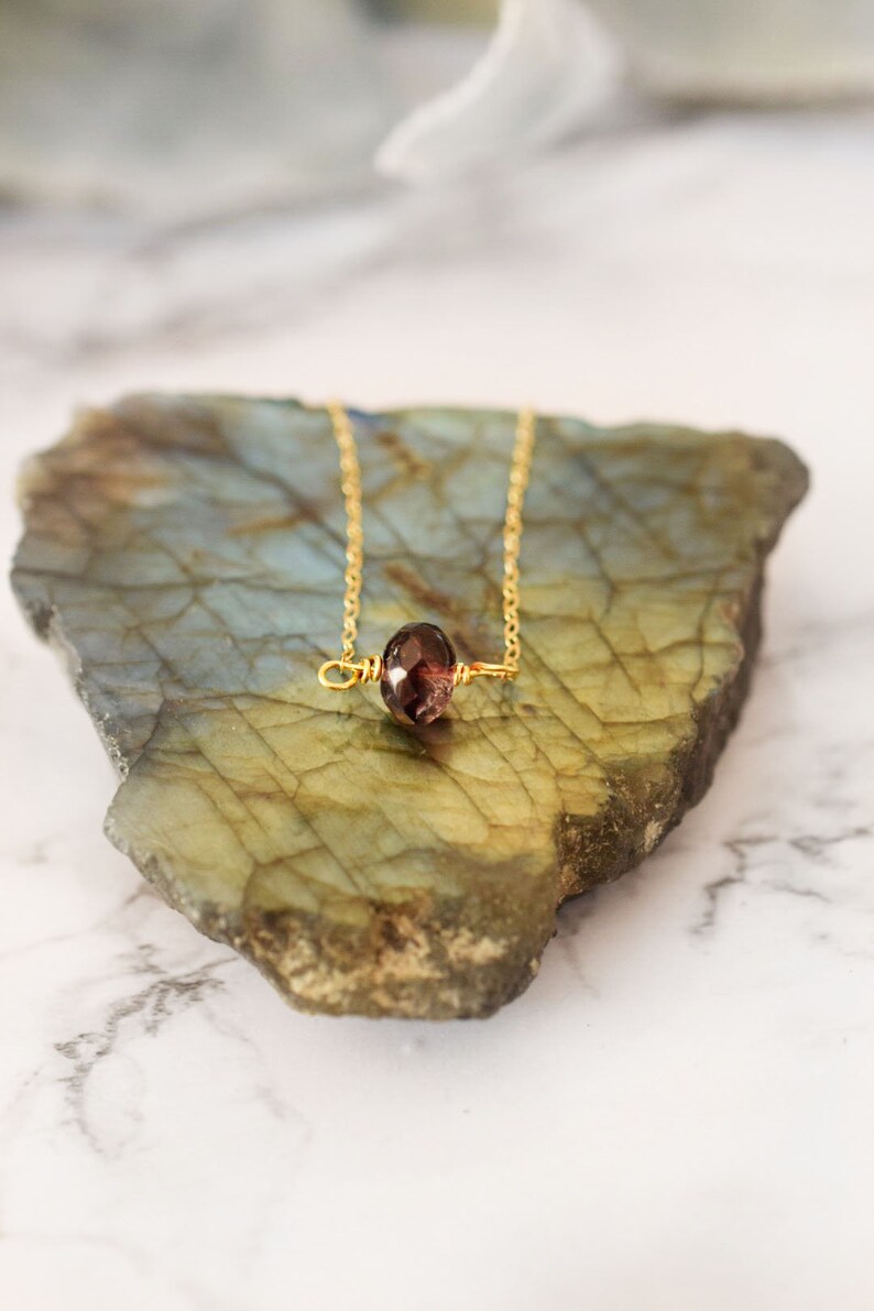 amethyst necklace February birthstone necklace gold amethyst necklace amethyst crystal necklace dainty gold necklace simple crystal necklace image 3