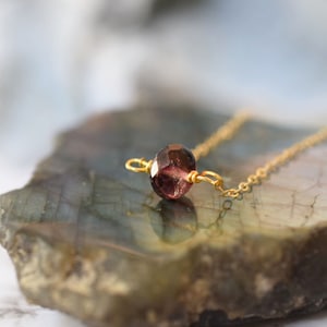 amethyst necklace February birthstone necklace gold amethyst necklace amethyst crystal necklace dainty gold necklace simple crystal necklace image 1