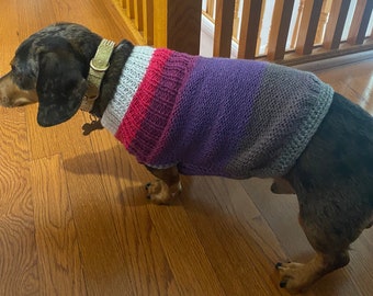 Hand made dog sweater size M