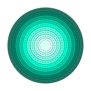 Nested Stitched Circles SVG Digital Download image 2