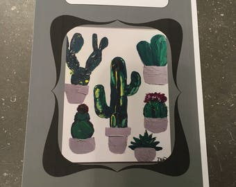 Greeting card "in life, there are cacti" - blank