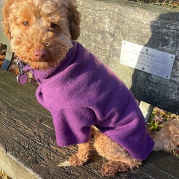 Fleece Dog Coat Etsy UK