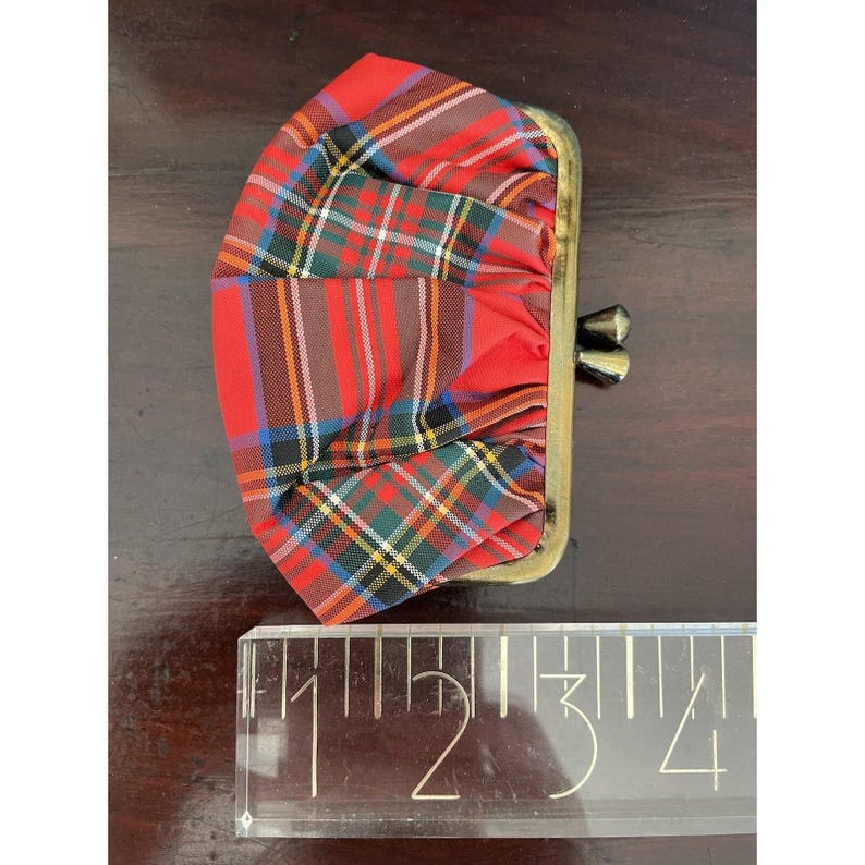 R.W. Forsyth Dinburgh Glasgow Molmax Scottish Red Plaid Shoulder Bag Coin Pouch image 12