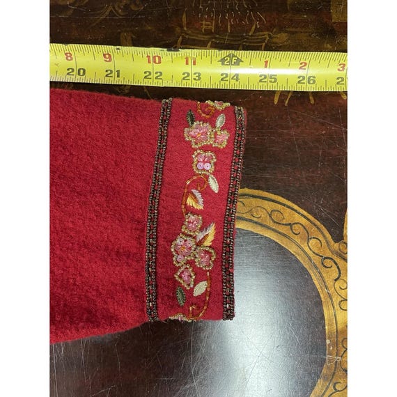 Talbots Red Boiled Wool Button up Jacket Blazer B… - image 8