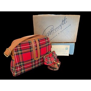 R.W. Forsyth Dinburgh Glasgow Molmax Scottish Red Plaid Shoulder Bag Coin Pouch image 2