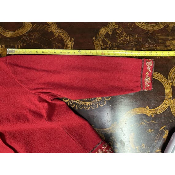 Talbots Red Boiled Wool Button up Jacket Blazer B… - image 7