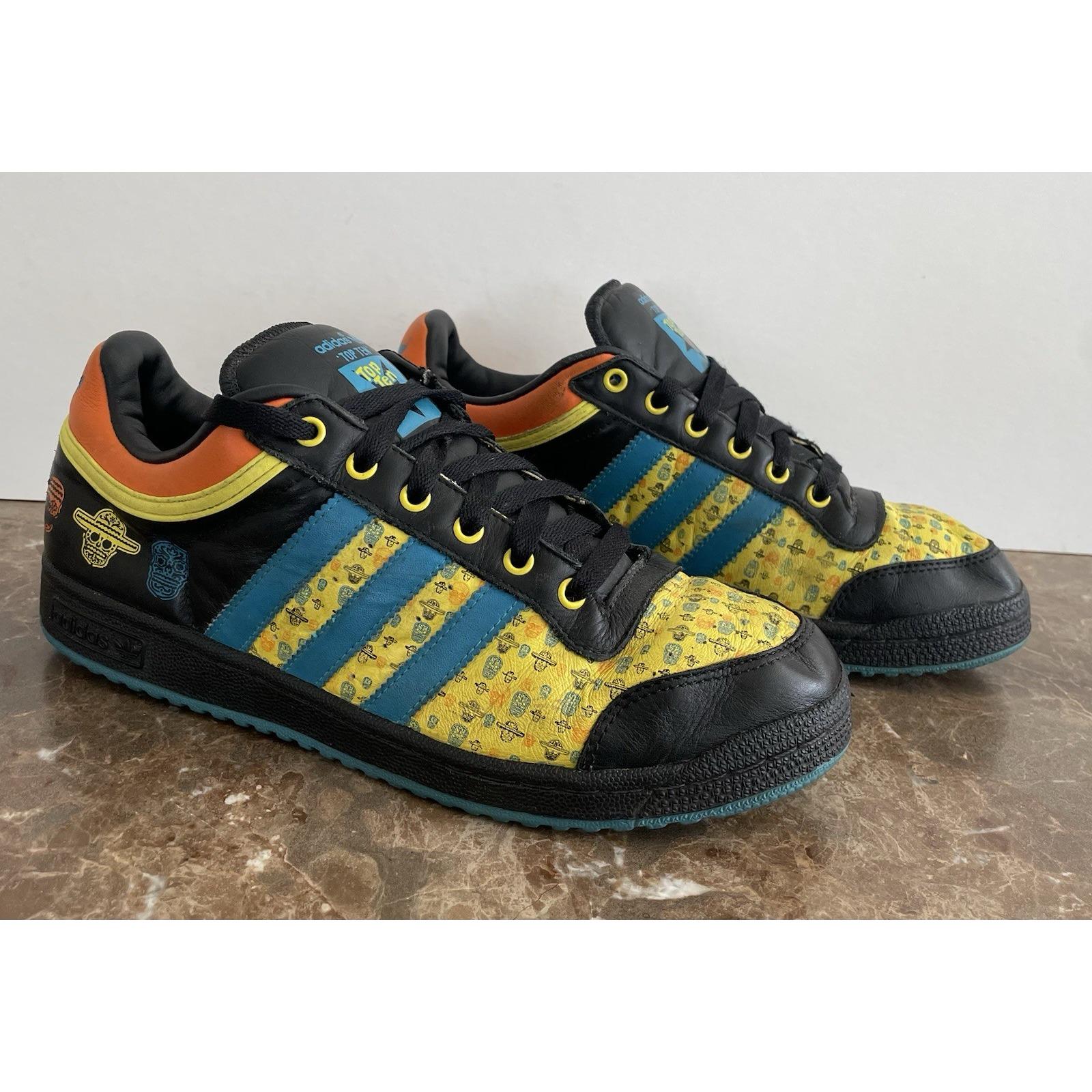 Vtg Adidas Top Ten Low Day of the Dead Multicolor Sneakers Shoes Limited Ed  9