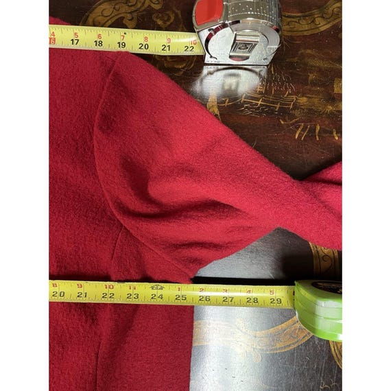 Talbots Red Boiled Wool Button up Jacket Blazer B… - image 6