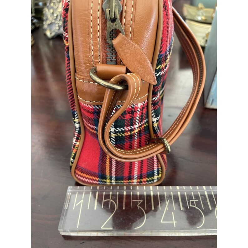 R.W. Forsyth Dinburgh Glasgow Molmax Scottish Red Plaid Shoulder Bag Coin Pouch image 14