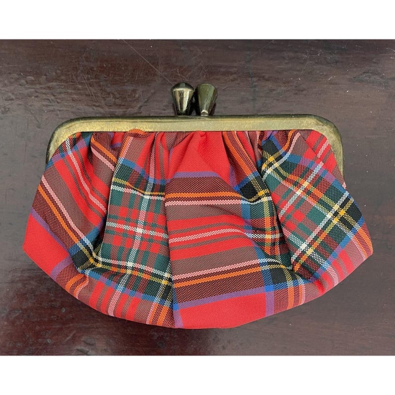 R.W. Forsyth Dinburgh Glasgow Molmax Scottish Red Plaid Shoulder Bag Coin Pouch image 8