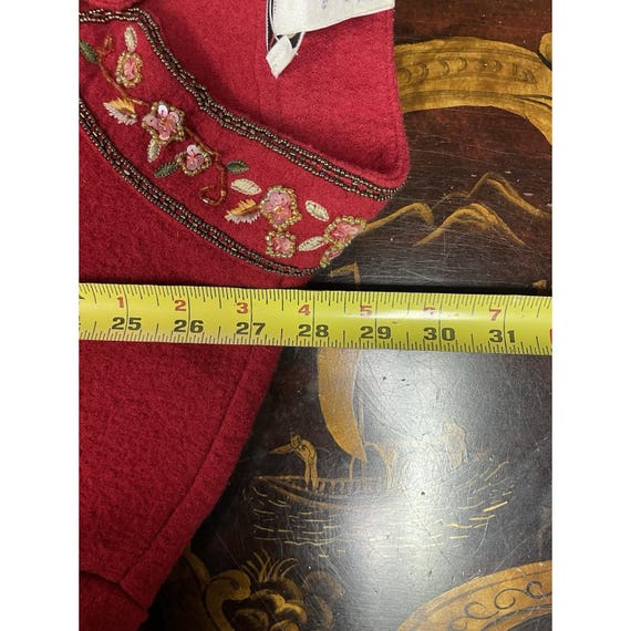 Talbots Red Boiled Wool Button up Jacket Blazer B… - image 10