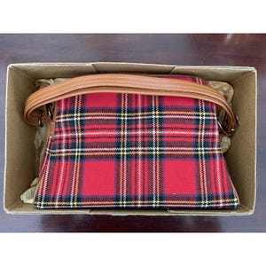 R.W. Forsyth Dinburgh Glasgow Molmax Scottish Red Plaid Shoulder Bag Coin Pouch image 4
