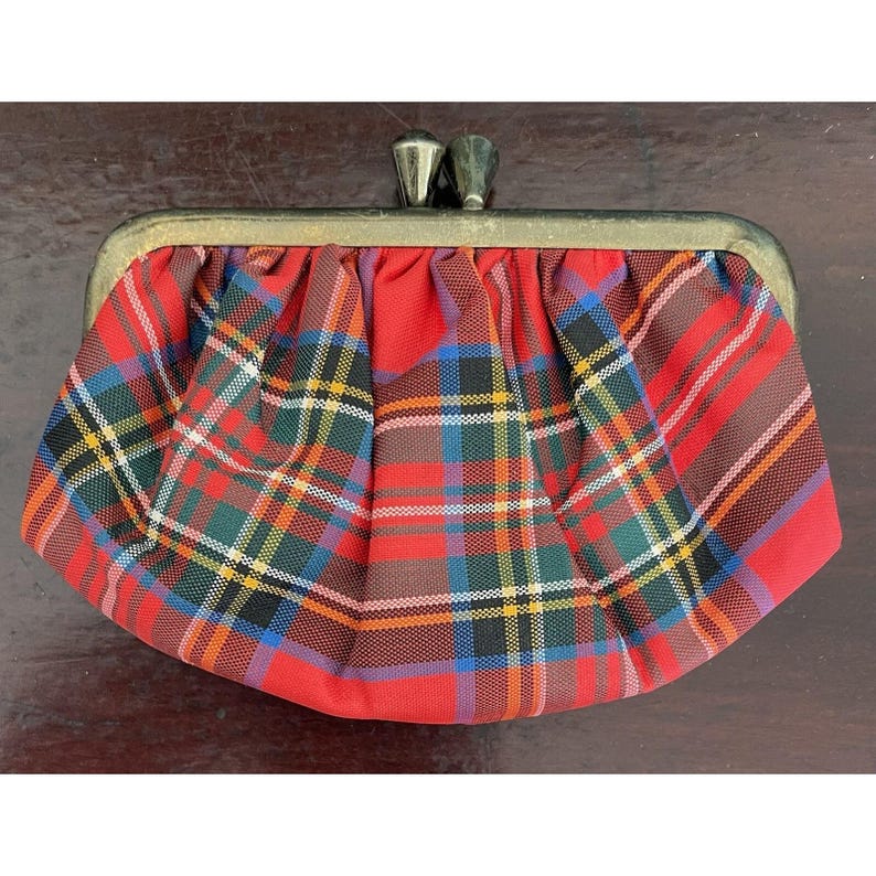 R.W. Forsyth Dinburgh Glasgow Molmax Scottish Red Plaid Shoulder Bag Coin Pouch image 9