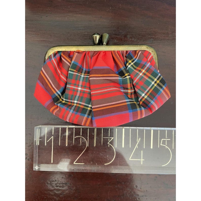 R.W. Forsyth Dinburgh Glasgow Molmax Scottish Red Plaid Shoulder Bag Coin Pouch image 11