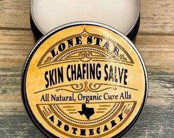 Anti CHAFING SALVE Skin Thigh Chub Rub by Lone Star Apothecary Runners Surfers Thick Folds Chafe Sensitive Balm Organic Healing