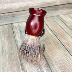 USA Made Reclaimed Wood & REAL Silvertip BADGER Hair Shaving Lather Shave Brush Soap Men's Women's Dixie Cowboy image 2