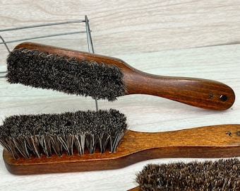 USA Made 100% HORSE Hair Texas Oak Wood Hair Brush Handle 9" Bristle Soft Styling Beard Body Garment Hat Dixie Cowboy