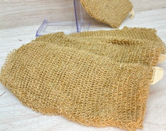 USA Made Handweaved HEMP FIBER Hand Mitt loofah Scrub Brush Pot Bottle Cleaning Dish Pan Cleaner Scrubber Scrubby