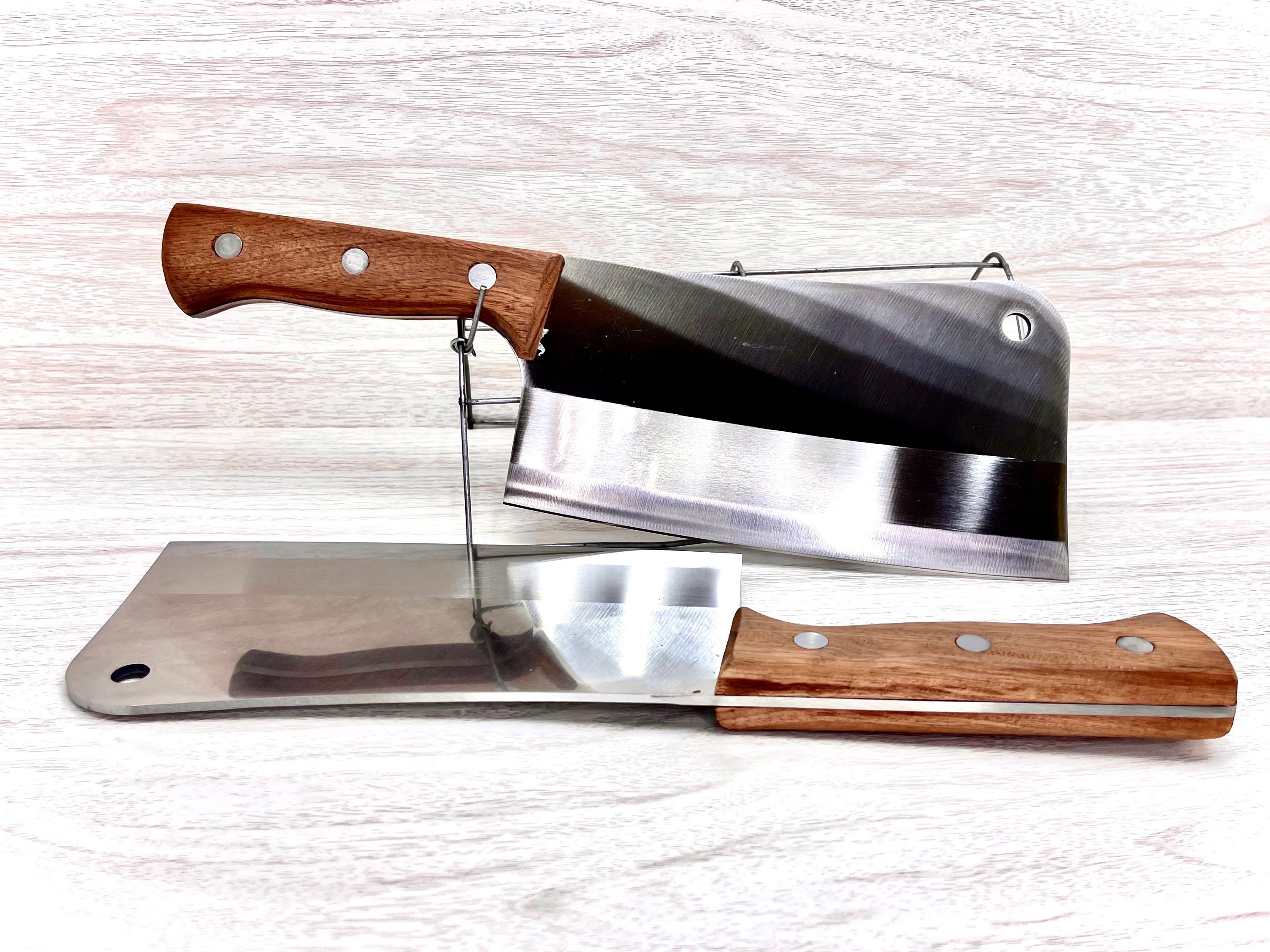Meat Cleaver Butcher Knife Bone Chopper Axe Chef Kitchen Restaurant BBQ  White