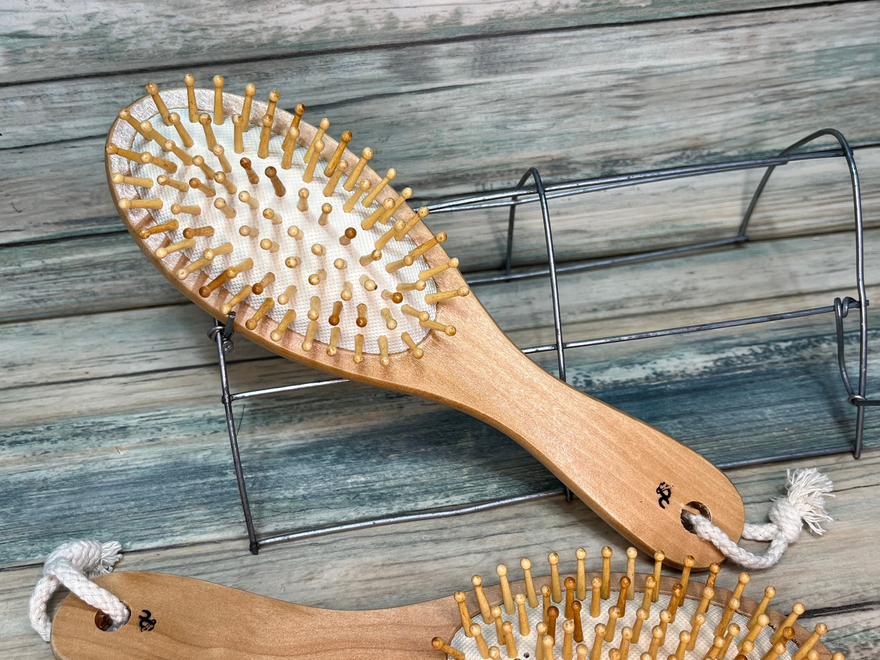 Handmade Hairbrush Made In Belgium Natural Boar Bristle Walnut Wood