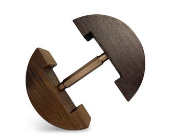 USA Made American Black WALNUT Wood HAT Stretcher Shape Retainer 7.5" to 9.5” Holder Cowboy Western Fedora Ball All Caps Hats