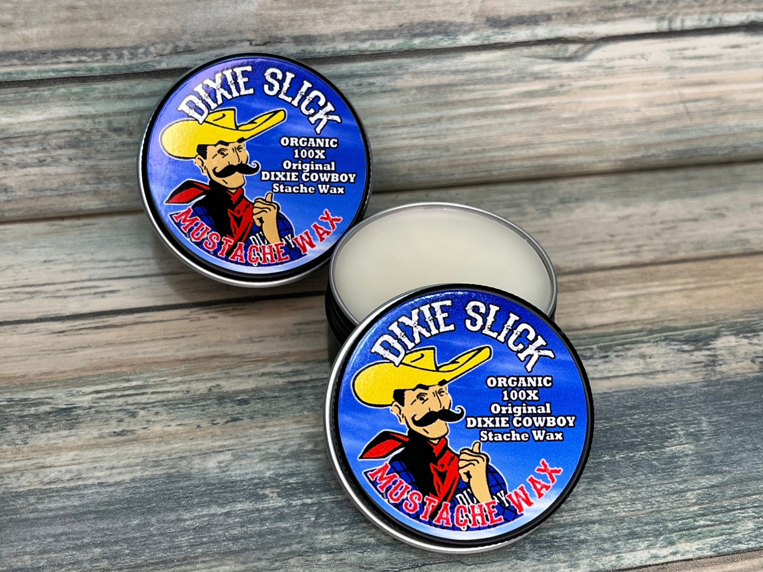 100X Dixie Slick ORGANIC 1 Oz Mustache Wax USA Made Original All Natural  Petroleum Free 100X Extra STIFF Strong Hold Handlebar Cowboy - Etsy