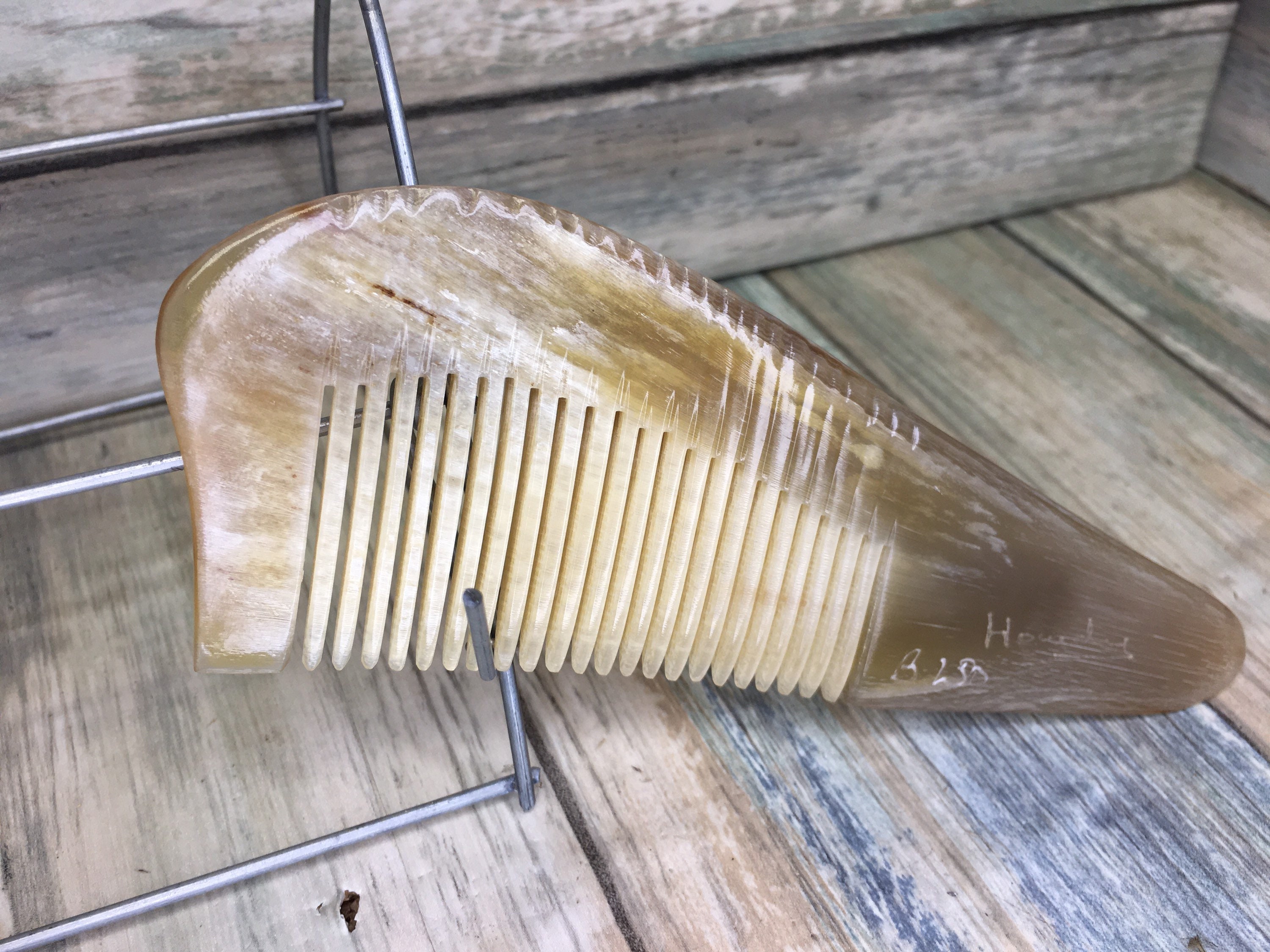 USA Made BUFFALO Ox HORN Hair Comb Perfect Beard Mustache or Pocket Comb 5\u201d Yak Fine Medium Tooth Dixie Cowboy C17