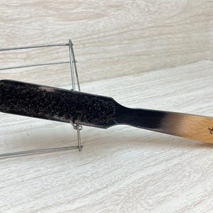 USA Made Natural BOAR Hair 8.5” Beechwood Two Tone Wood Bristle Soft to Mid Firm Styling Smoothing Finishing Brush Purse Beard Dixie Cowboy