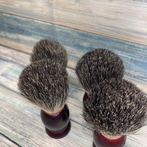 USA Made Reclaimed Wood & REAL Silvertip BADGER Hair Shaving Lather Shave Brush Soap Men's Women's Dixie Cowboy image 8