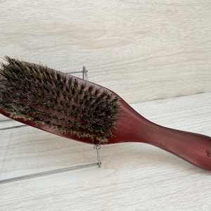 USA MADE Natural BOAR 9.5” Reclaimed Wood Soft Dense Hair Bristle Styling Brush Hair Beard Wood Handle Dixie Cowboy